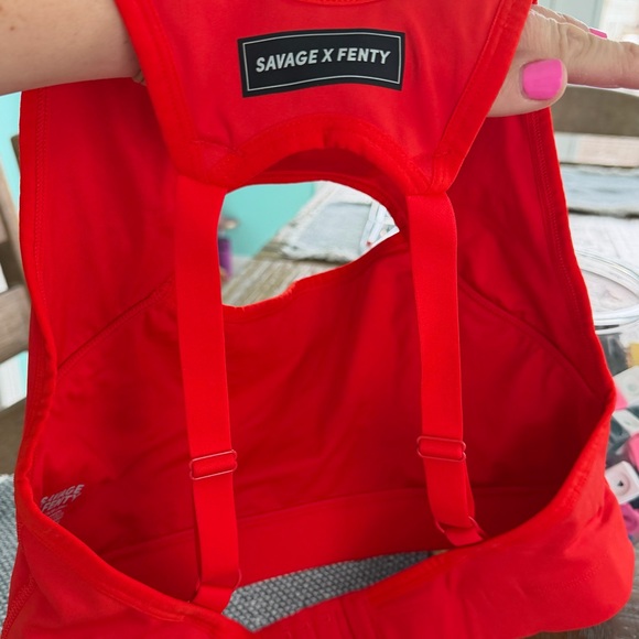Savage X Fenty Vibrant Red Sports Bra - Picture 3 of 8